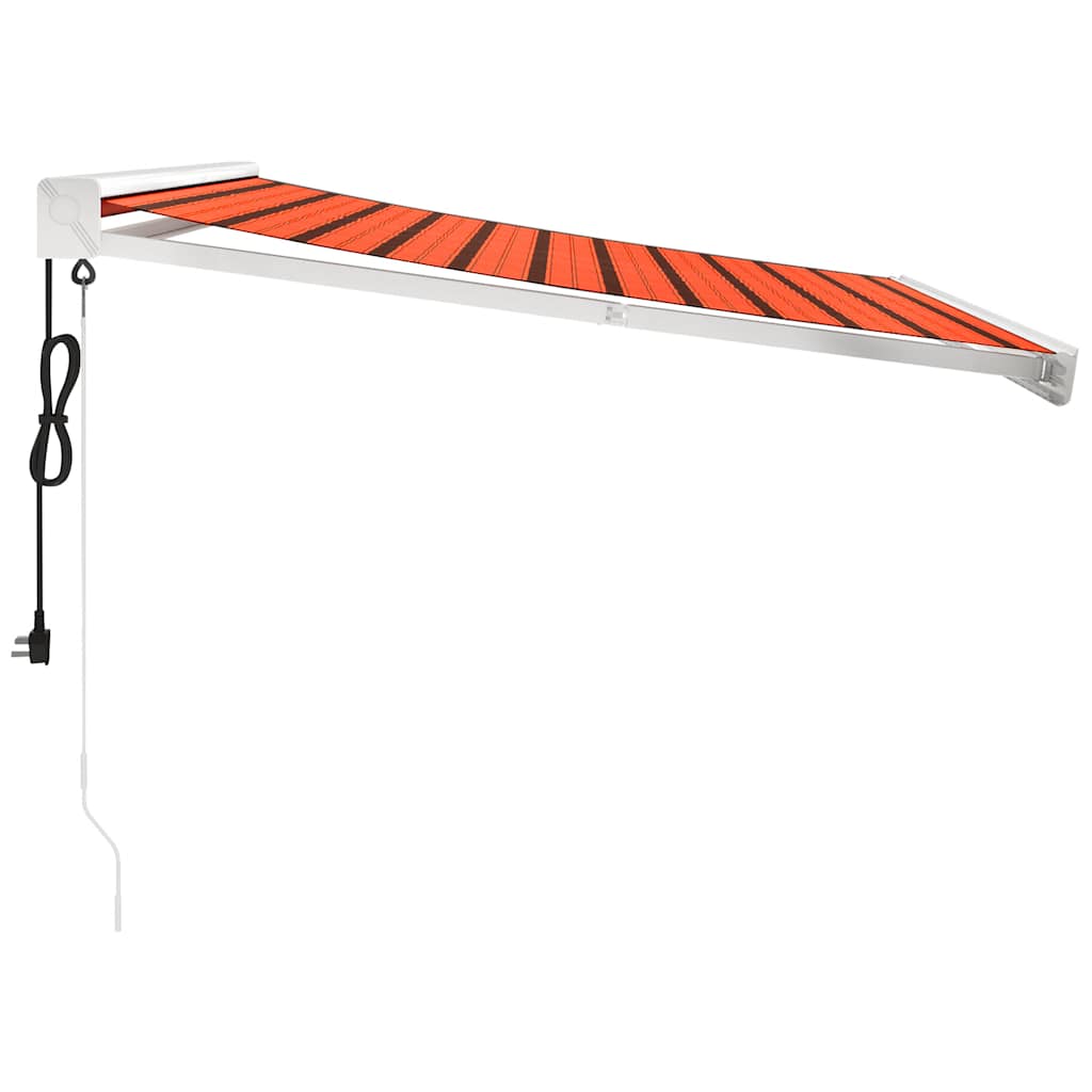Toldo retrátil 3,5x2,5 m tecido e alumínio laranja e castanho - Image 3