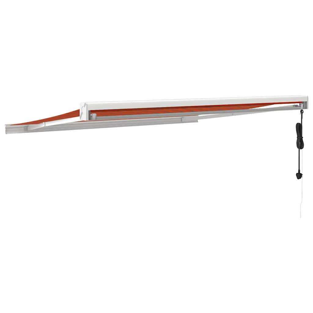 Toldo retrátil 3,5x2,5 m tecido e alumínio laranja e castanho - Image 4