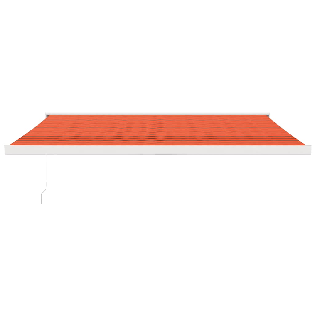Toldo retrátil 4x3 m tecido e alumínio laranja e castanho - Image 2