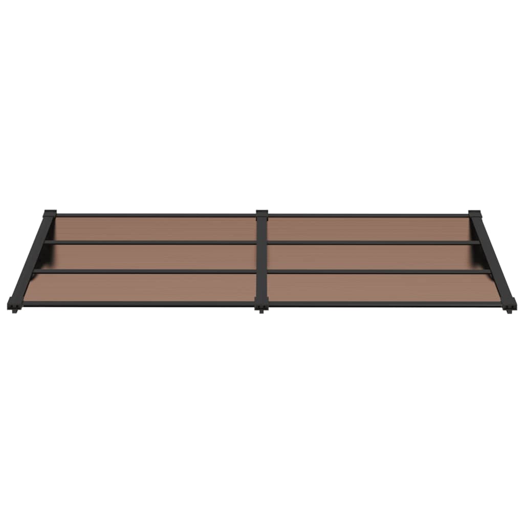 Toldo de porta 199x90 cm policarbonato preto - Image 2