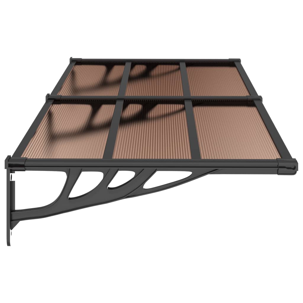 Toldo de porta 199x90 cm policarbonato preto - Image 3