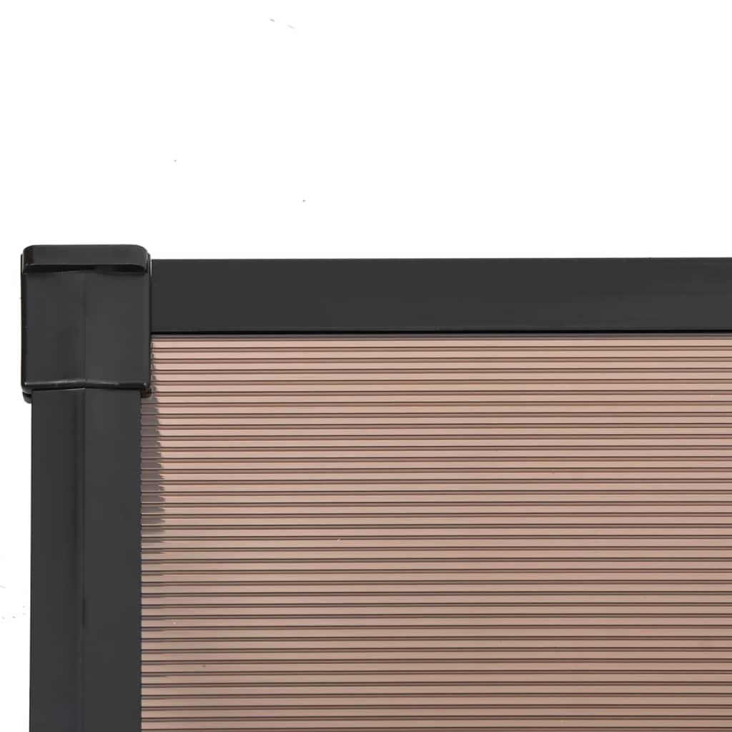 Toldo de porta 199x90 cm policarbonato preto - Image 4