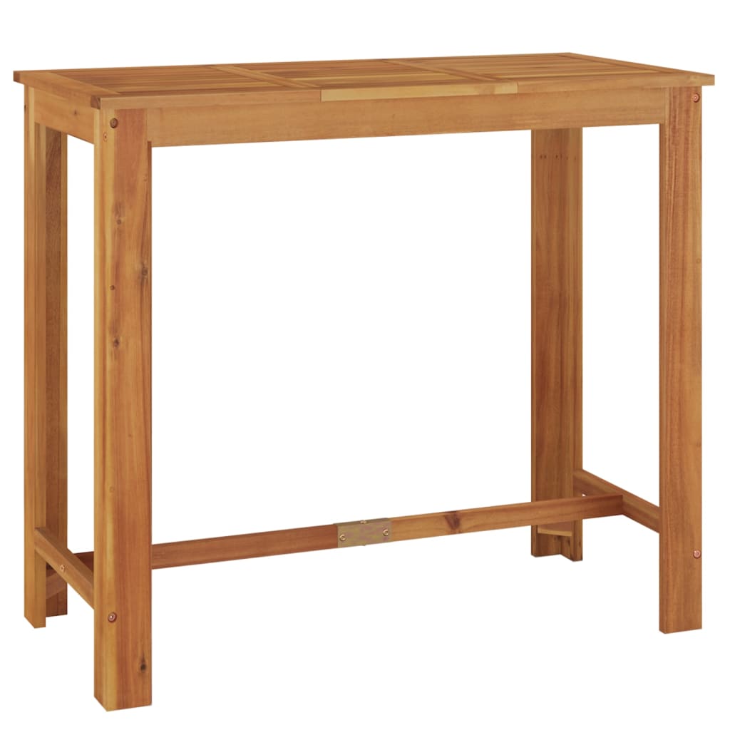 7 pcs Conjunto de bar para jardim madeira de acácia maciça - Image 3