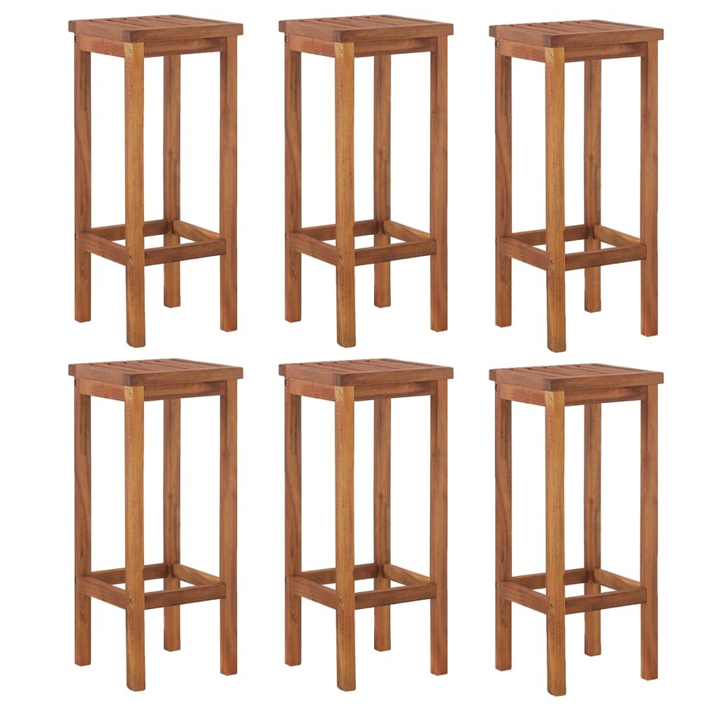 7 pcs Conjunto de bar para jardim madeira de acácia maciça - Image 4