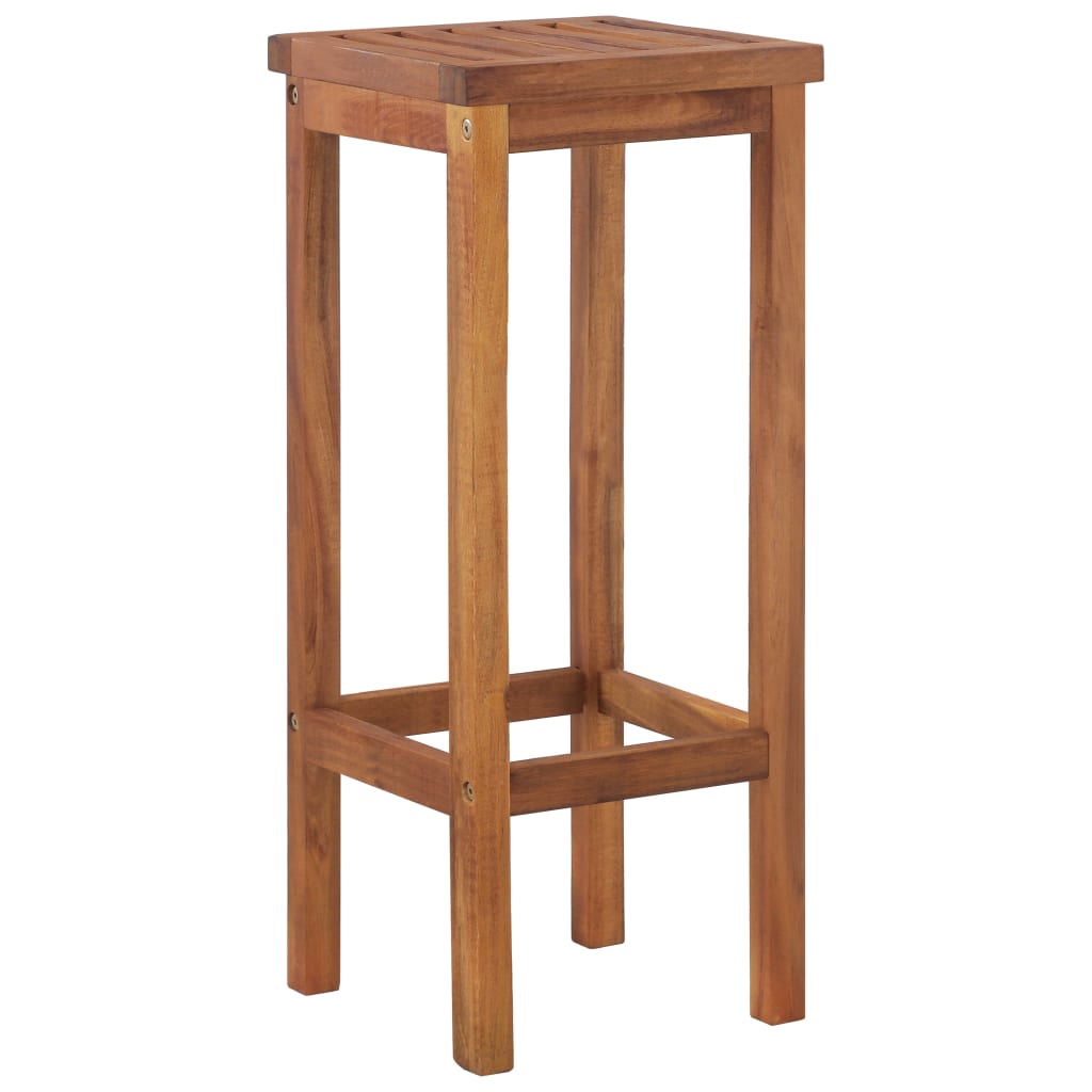 7 pcs Conjunto de bar para jardim madeira de acácia maciça - Image 5