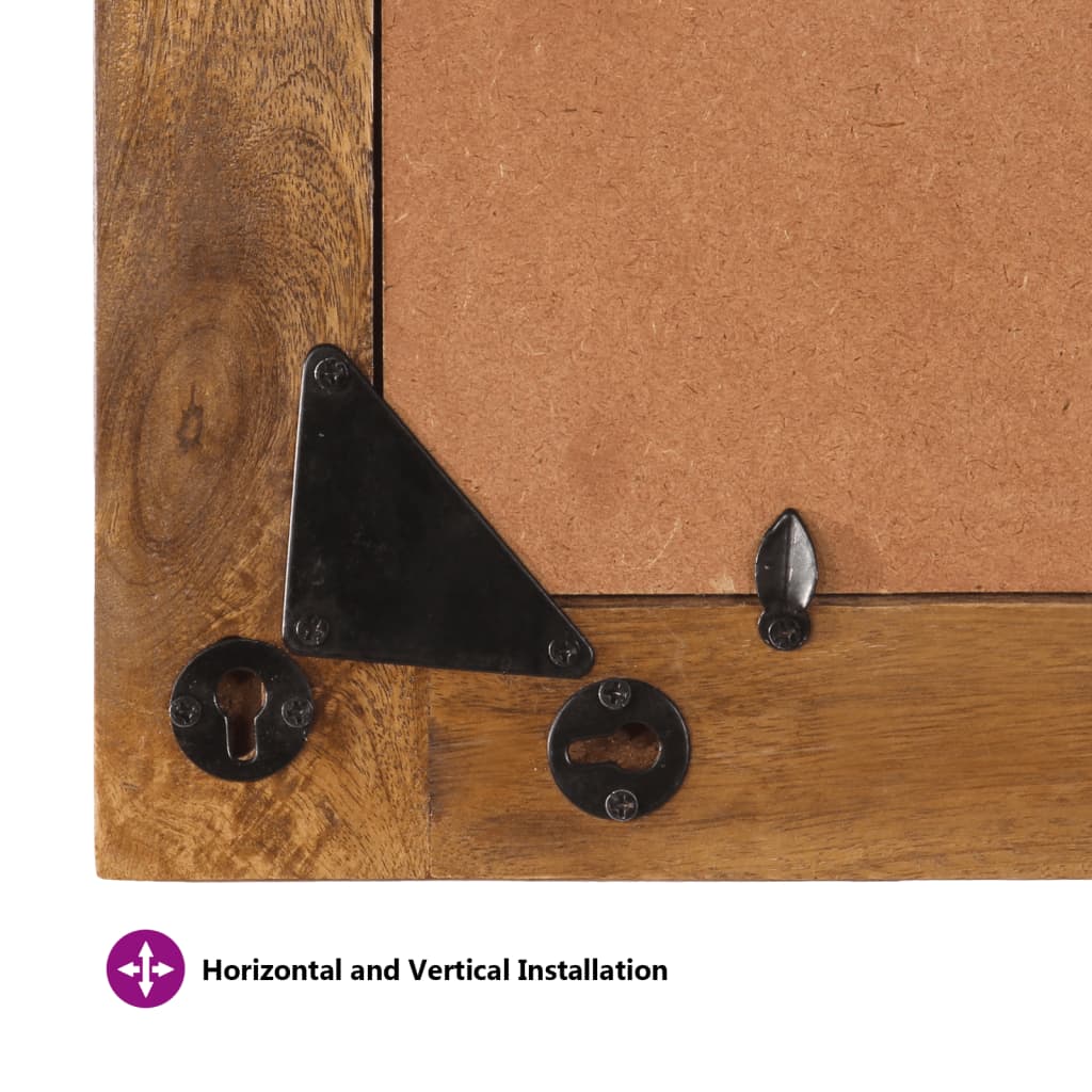 Espelho 70x50 cm madeira de mangueira maciça e vidro - Image 7