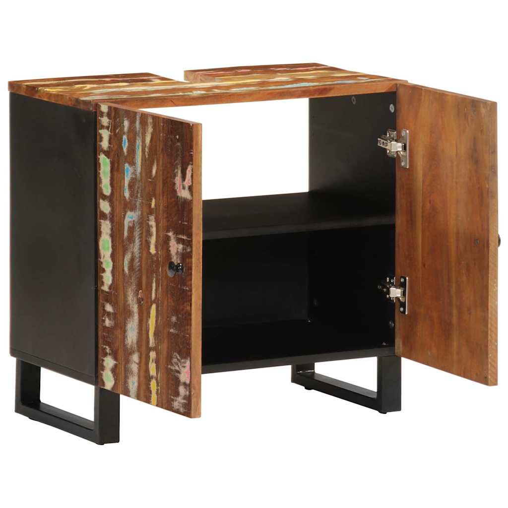 Móvel de lavatório 62x33x58 cm madeira recuperada e derivados - Image 3