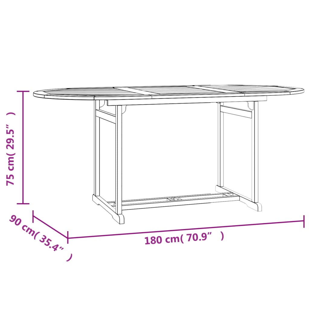 9 pcs conjunto de jantar para jardim madeira de teca maciça - Image 9