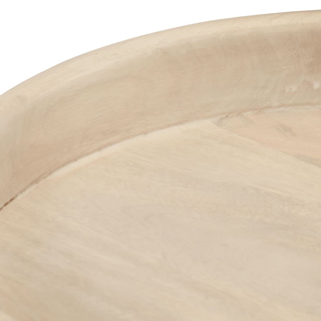 Mesas de centro redondas 3 pcs madeira de mangueira maciça - Image 4