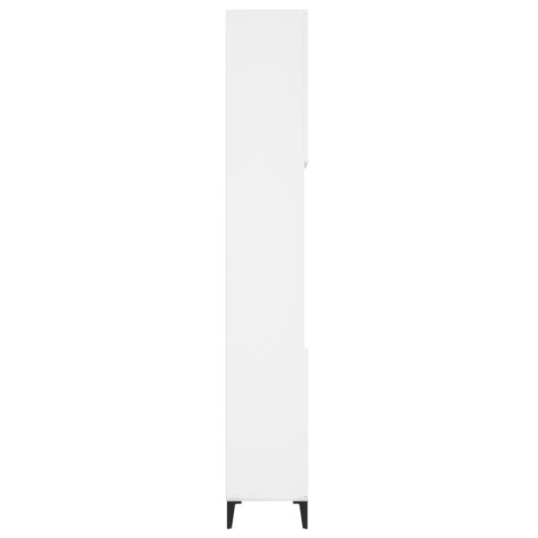 Armário casa de banho 30x30x190 cm derivados de madeira branco - Image 7
