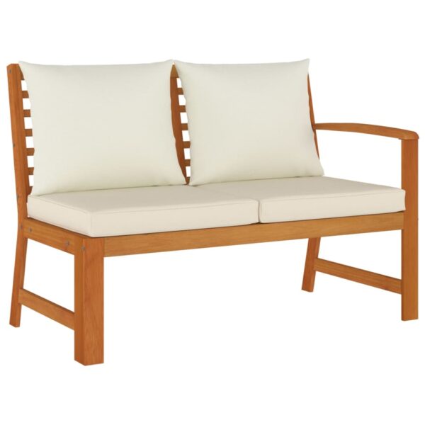 9 pcs conjunto de jantar p/ jardim c/ almofadões acácia maciça - Image 4