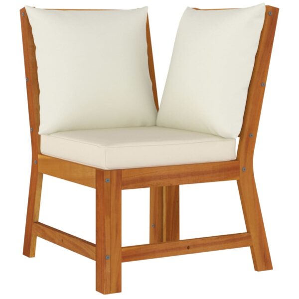 9 pcs conjunto de jantar p/ jardim c/ almofadões acácia maciça - Image 5