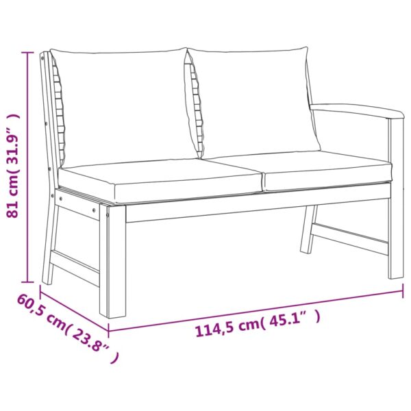 9 pcs conjunto de jantar p/ jardim c/ almofadões acácia maciça - Image 10