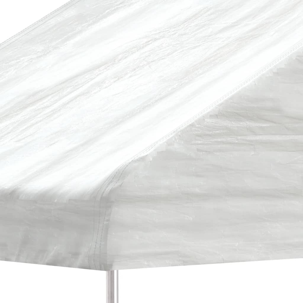 Gazebo com telhado 20,07x2,28x2,69 m polietileno branco - Image 4