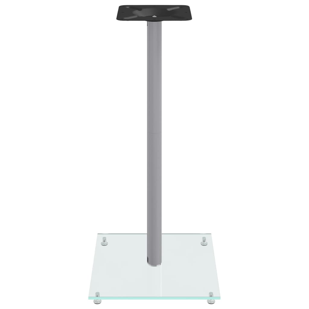 Suportes colunas 2 pcs vidro temperado design 1 pilar prateado - Image 4