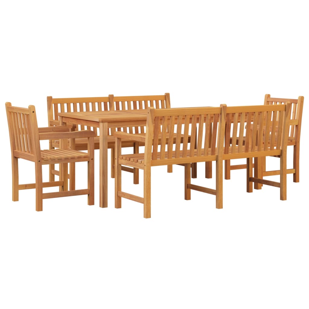 5 pcs conjunto de jantar p/ jardim madeira de teca maciça - Image 2