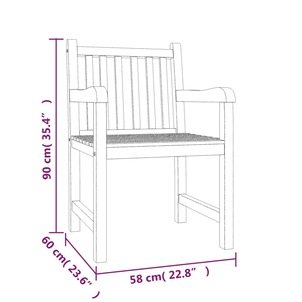 5 pcs conjunto de jantar p/ jardim madeira de teca maciça - Image 10