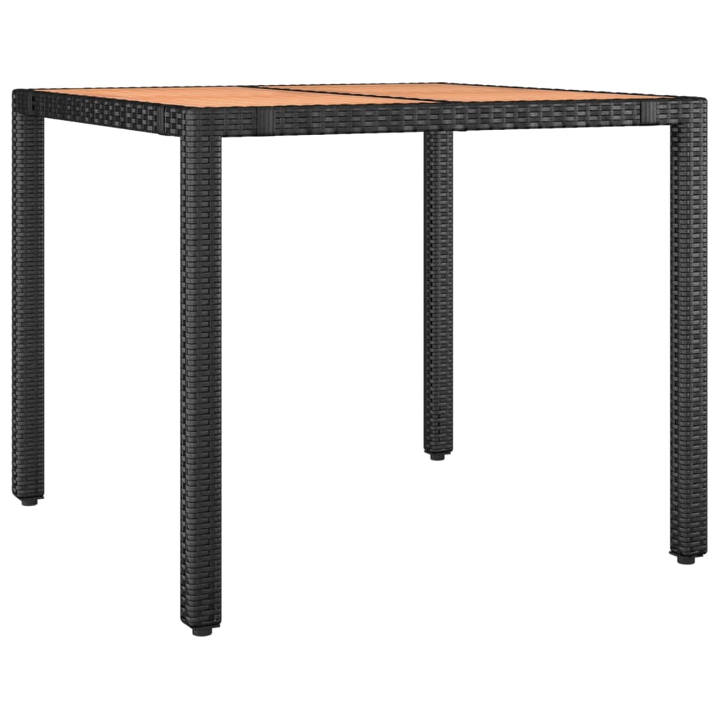 5 pcs conjunto de jantar p/ jardim c/ almofadões vime PE preto - Image 5