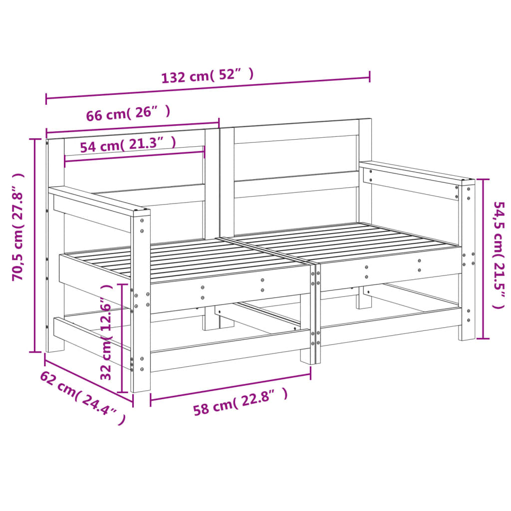 Sofás de canto para jardim 2 pcs madeira de pinho maciça cinza - Image 7