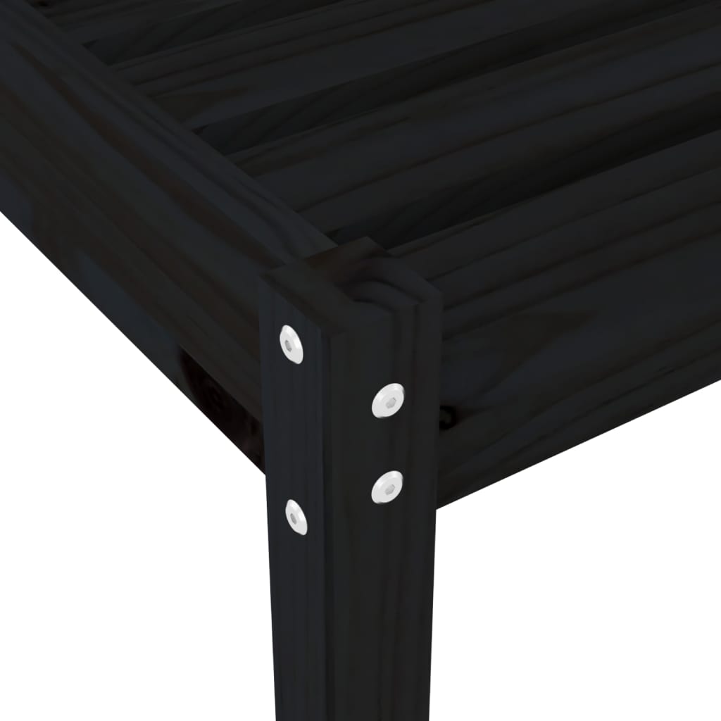 Espreguiçadeiras 2 pcs 199,5x60x74 cm pinho maciço preto - Image 8