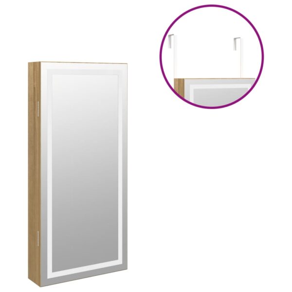 Móvel para joias de parede espelhado com luzes LED - Image 8
