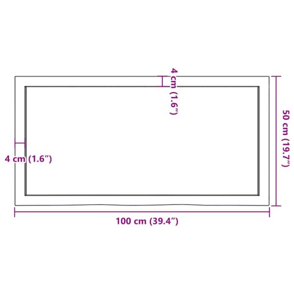 Prateleira de parede 100x50x(2-4) cm carvalho tratado castanho - Image 9