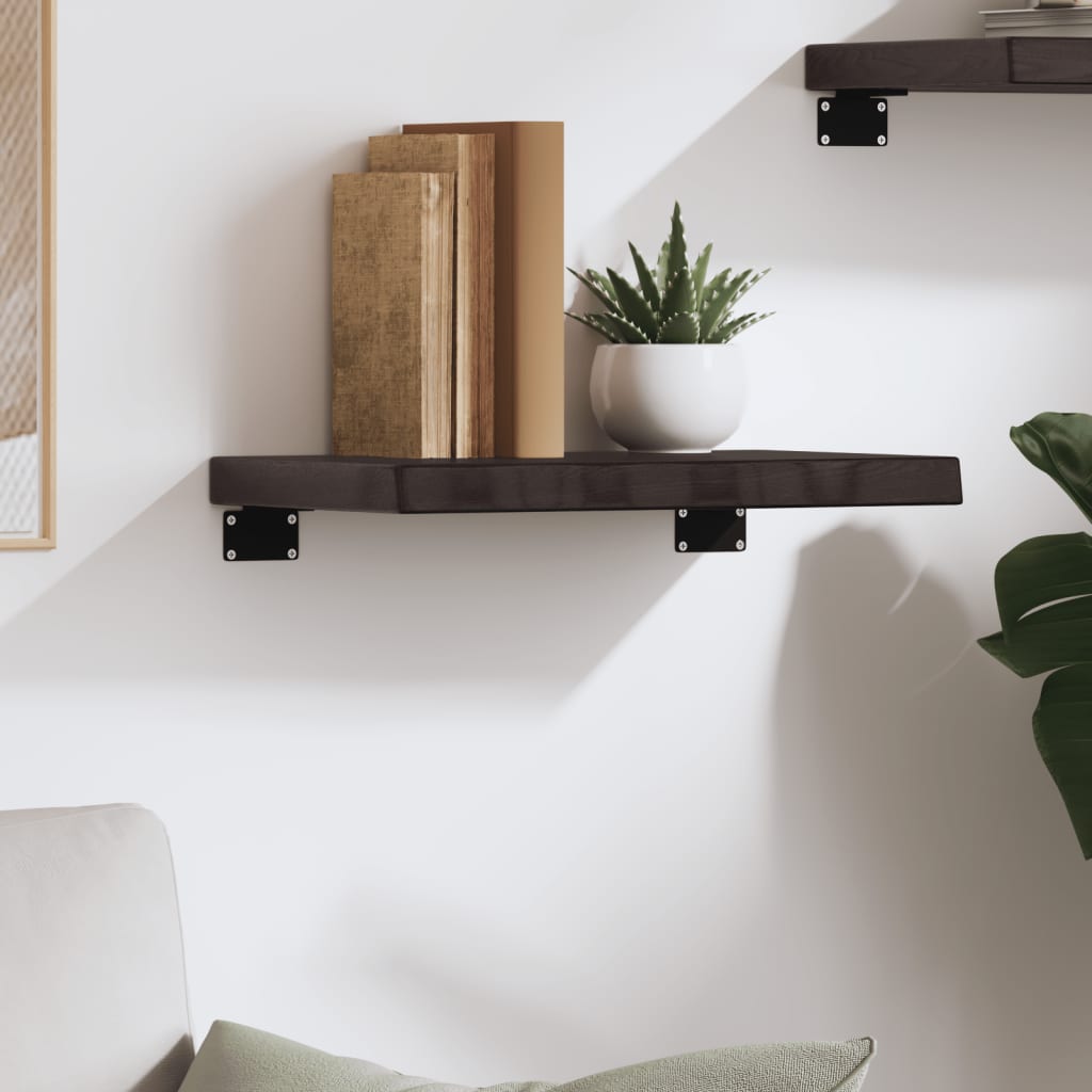 Prateleira de parede 40x20x4cm carvalho tratado castanho-escuro - Image 2