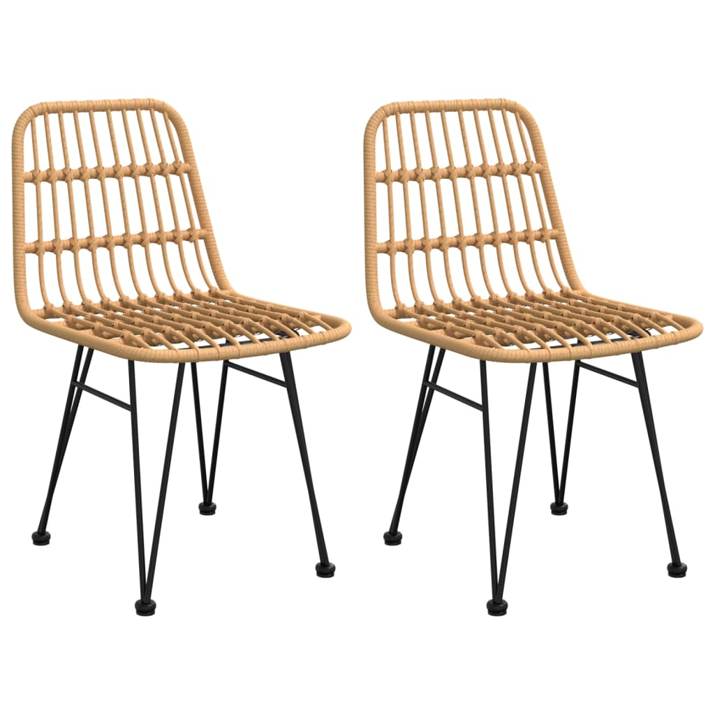 3 pcs conjunto de jantar para jardim vime PE - Image 3