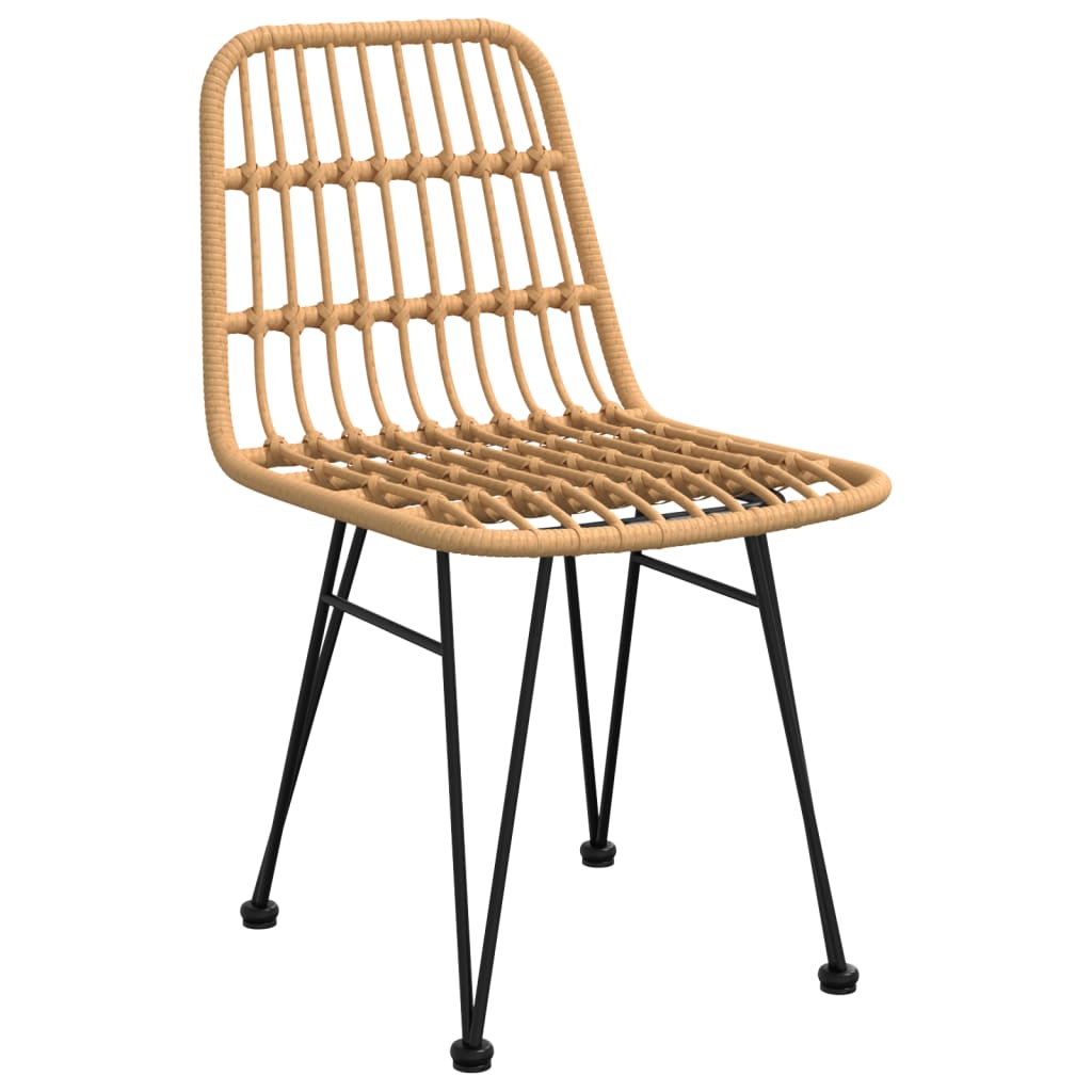 3 pcs conjunto de jantar para jardim vime PE - Image 4