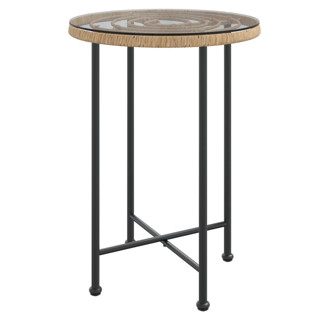 3 pcs conjunto de jantar para jardim vime PE - Image 6
