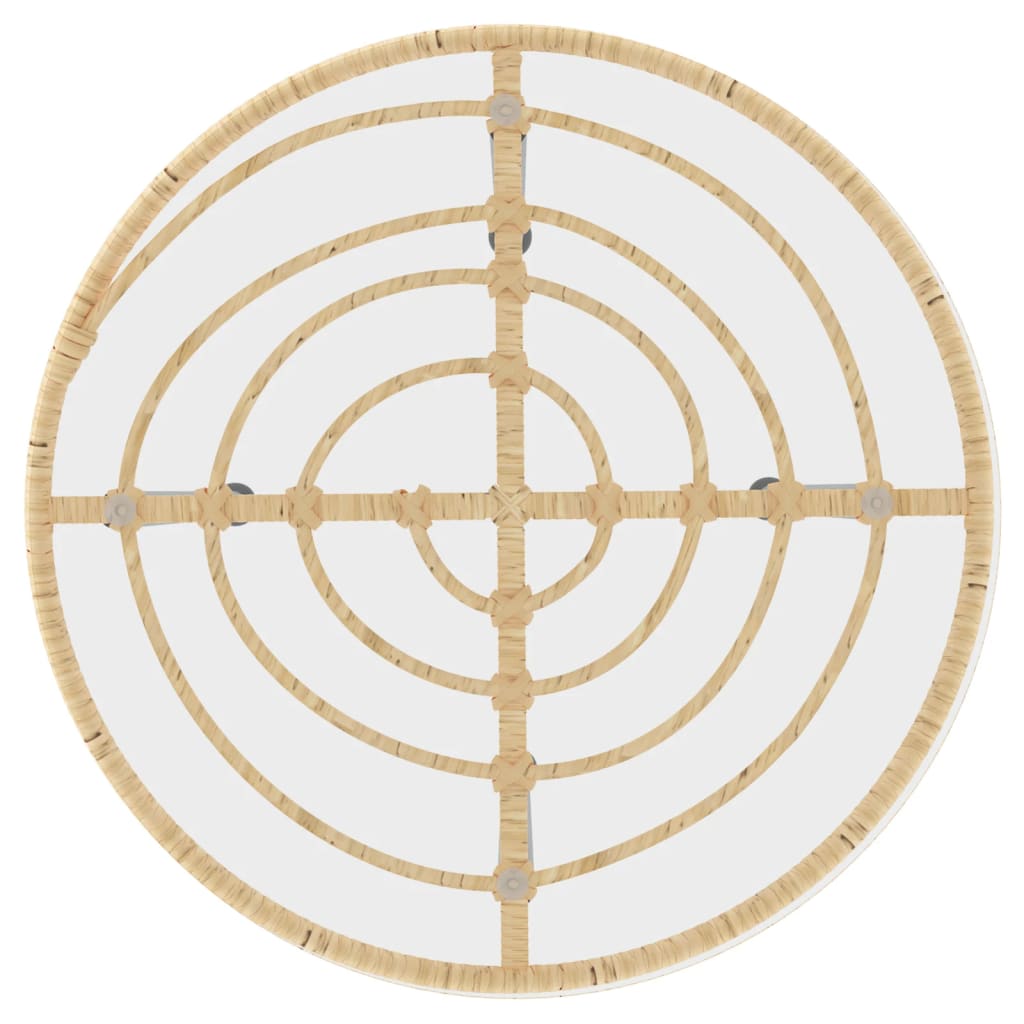 3 pcs conjunto de jantar para jardim vime PE - Image 7