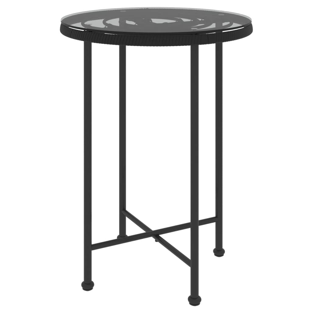 5 pcs conjunto de jantar p/ jardim vime PE preto - Image 6