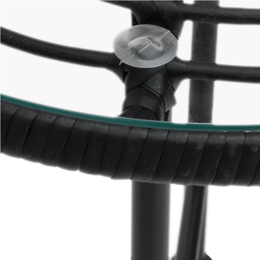 5 pcs conjunto de jantar p/ jardim vime PE preto - Image 8