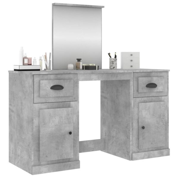 Toucador com espelho 130x50x132,5 cm cinzento cimento - Image 3