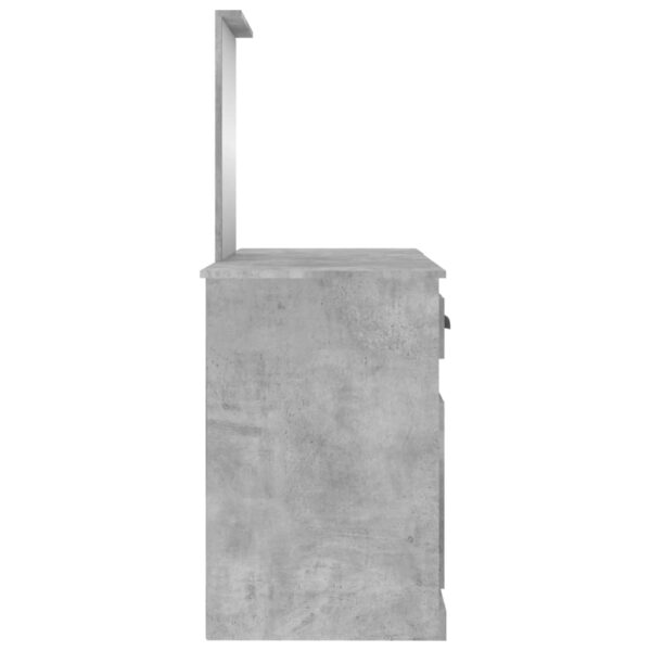 Toucador com espelho 130x50x132,5 cm cinzento cimento - Image 6