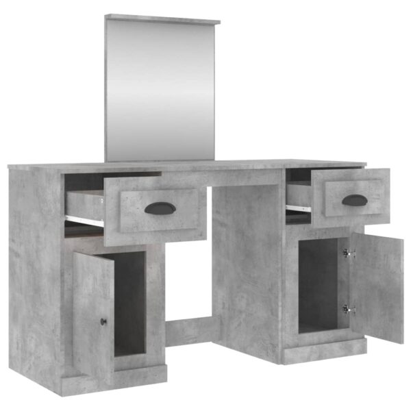 Toucador com espelho 130x50x132,5 cm cinzento cimento - Image 7