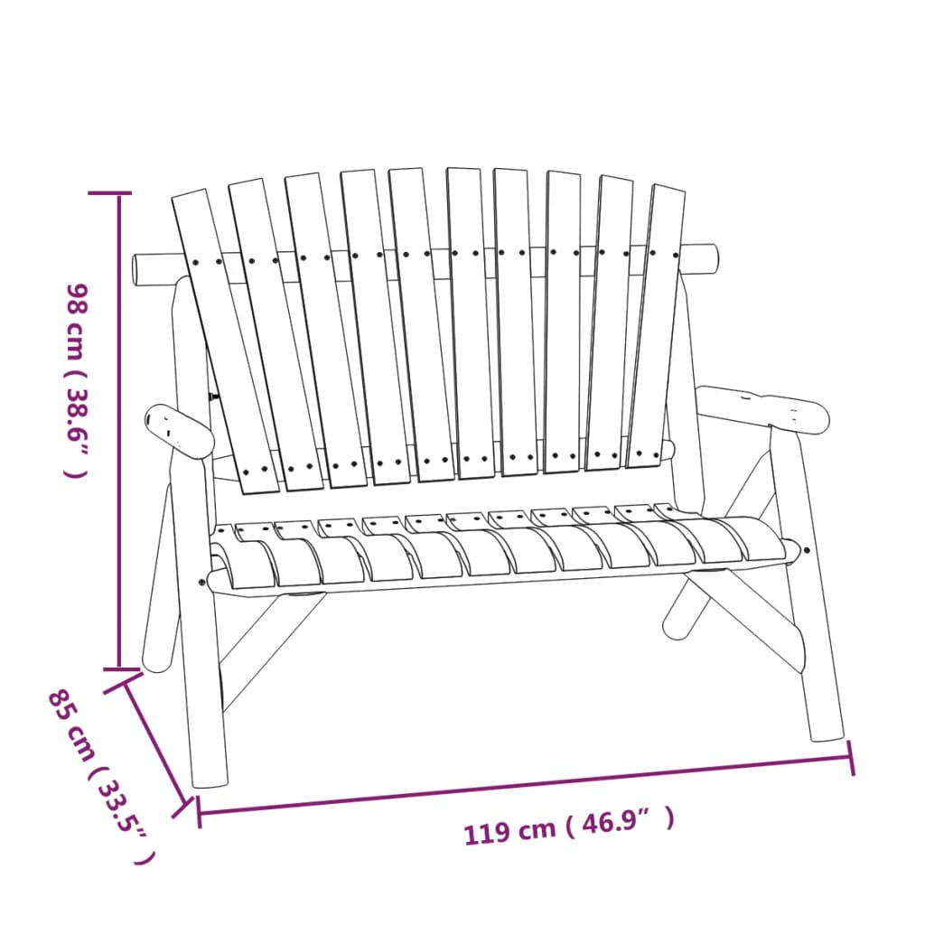 3 pcs conjunto lounge de jardim madeira de abeto maciça - Image 6