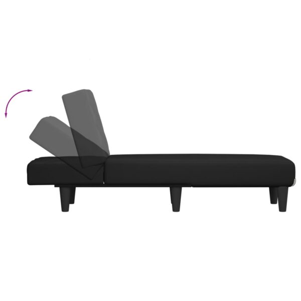Chaise longue tecido preto - Image 5