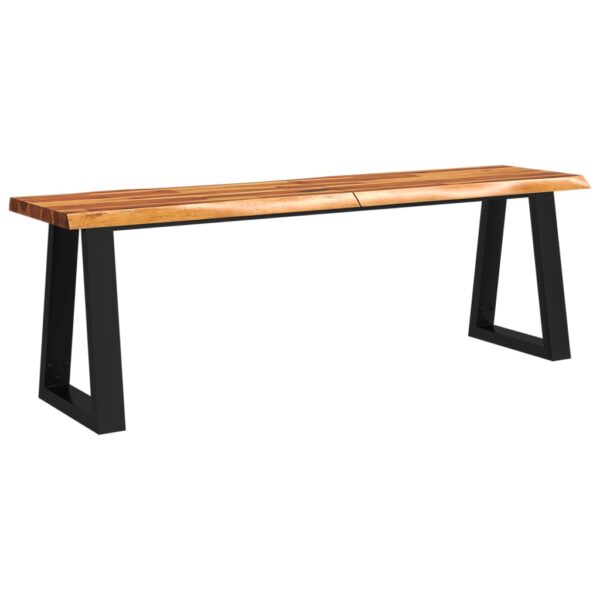 3 pcs conjunto de jantar c/ bordas vivas acácia maciça - Image 3