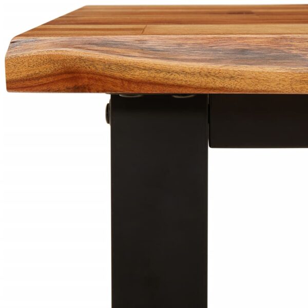 3 pcs conjunto de jantar c/ bordas vivas acácia maciça - Image 9