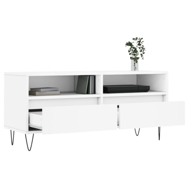 Móvel de TV 100x34,5x44,5 cm derivados de madeira branco - Image 3