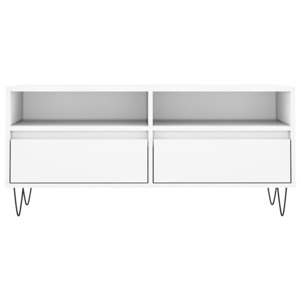 Móvel de TV 100x34,5x44,5 cm derivados de madeira branco - Image 4