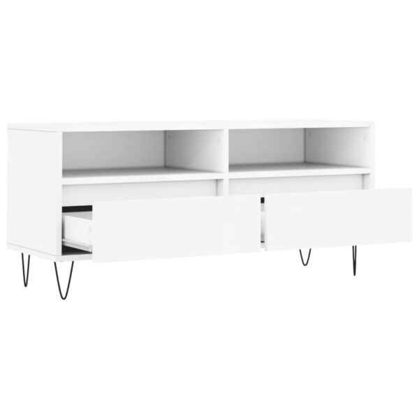 Móvel de TV 100x34,5x44,5 cm derivados de madeira branco - Image 5