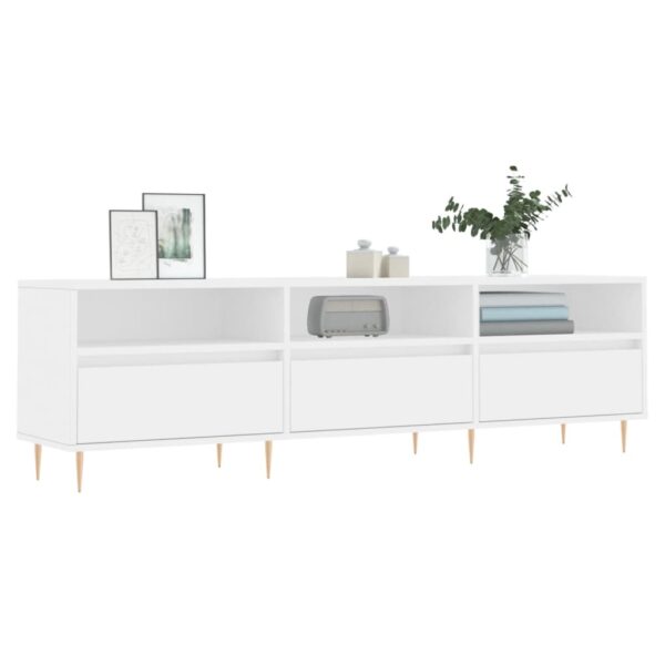Móvel de TV 150x30x44,5 cm derivados de madeira branco - Image 2