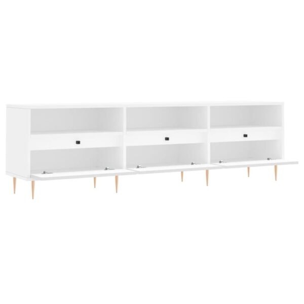 Móvel de TV 150x30x44,5 cm derivados de madeira branco - Image 5