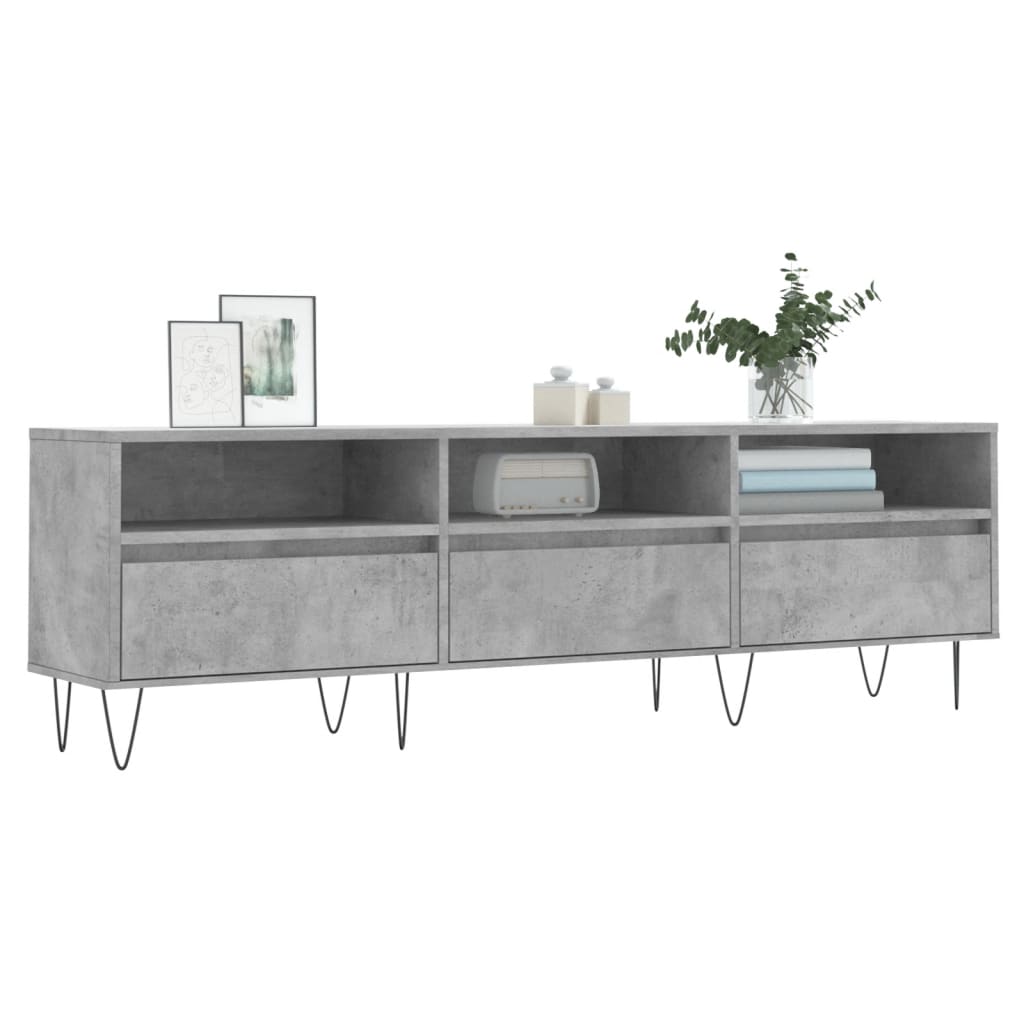 Móvel de TV 150x30x44,5 cm derivados de madeira cinza cimento - Image 2