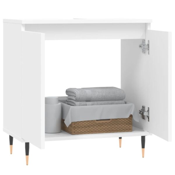 Armário de casa de banho 58x33x60 cm derivados madeira branco - Image 2
