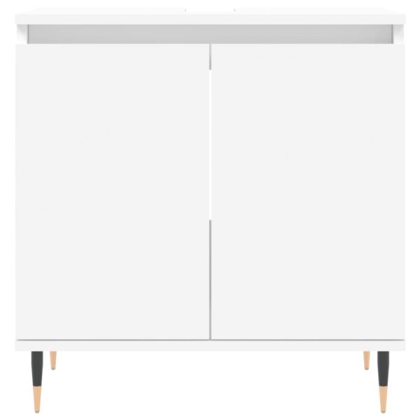 Armário de casa de banho 58x33x60 cm derivados madeira branco - Image 3