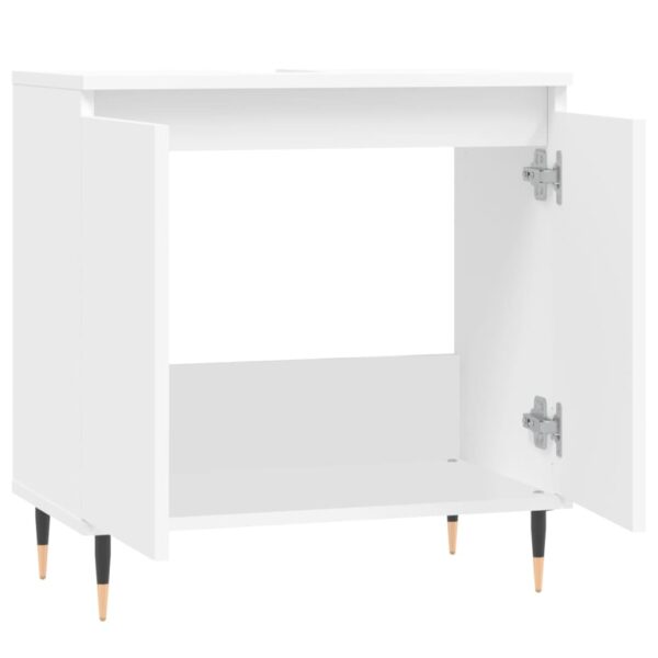 Armário de casa de banho 58x33x60 cm derivados madeira branco - Image 4