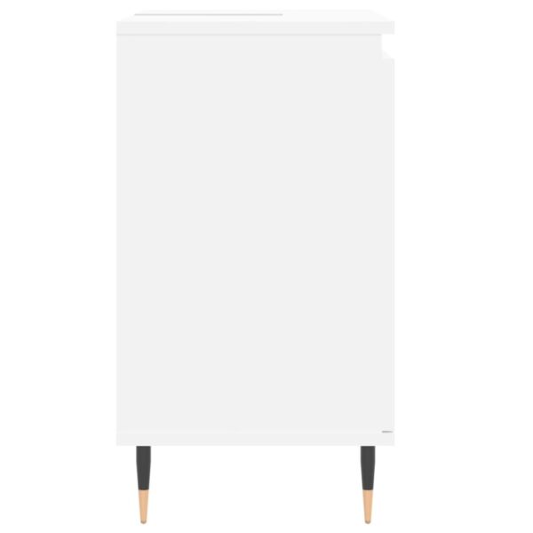 Armário de casa de banho 58x33x60 cm derivados madeira branco - Image 5
